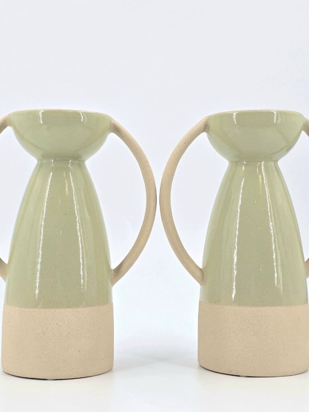 2 Ceramic Pillar Candle Holder For Wax Candles Or Flameless Candles New